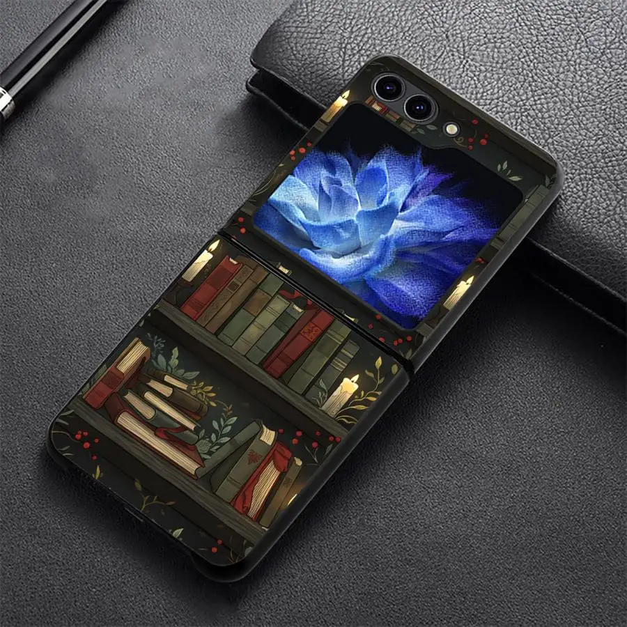 Cool Bookshelf Case for Samsung Galaxy Z Flip 8 Flip7 FE Flip6 Z Flip 7 6 5 4 3 Flip5 Flip3 Flip4 Phone Cover