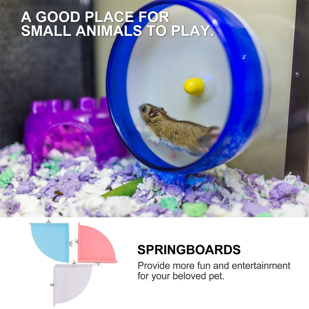 

3Pcs Hamster Base Easy Install Cage Board Durable Material Small Pet Exercise Play Rest Hamster Platform Platform for Pet