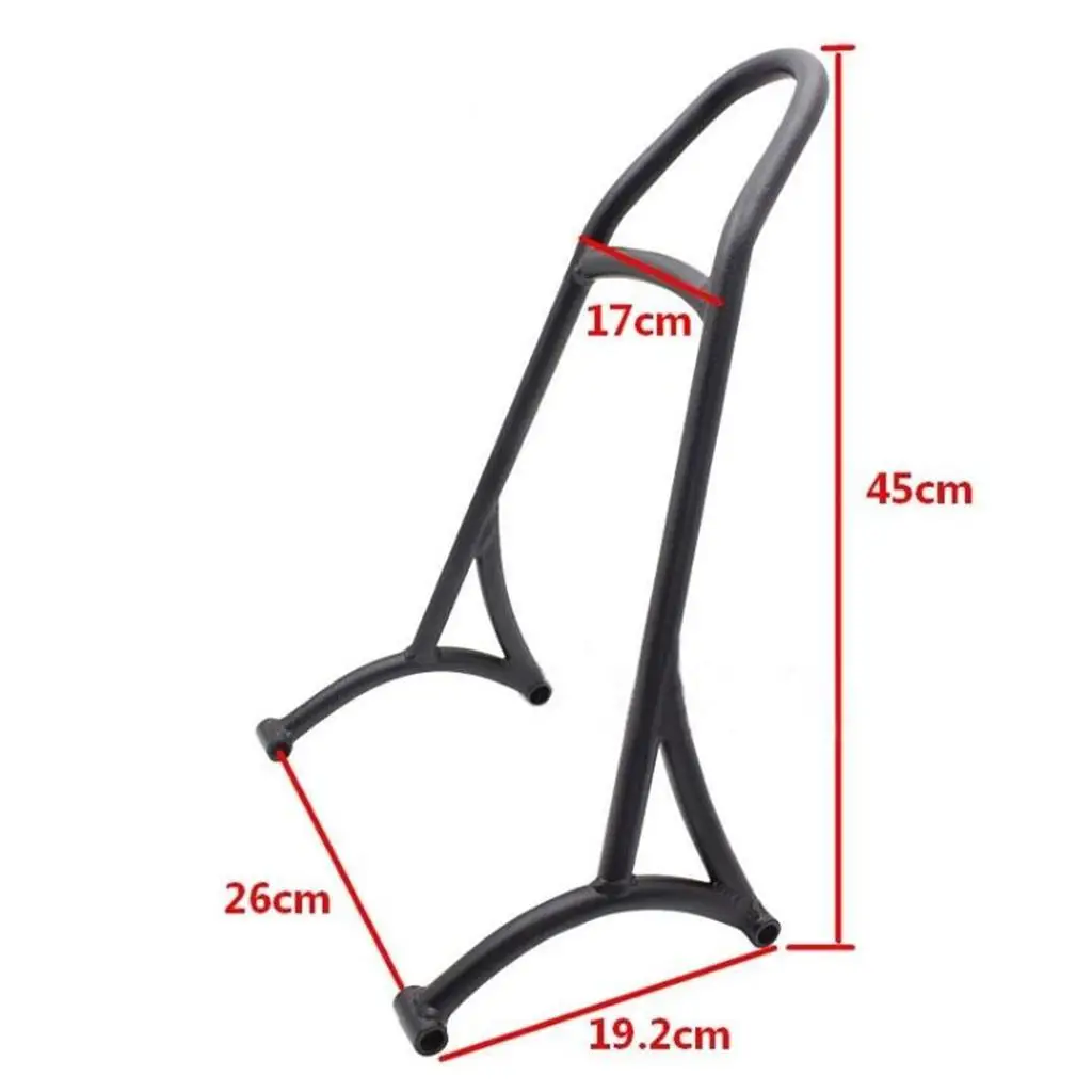Metal Passenger Sissy Bar Backrest Short Bracket Pad Black for Sportster XL 883 Roadster