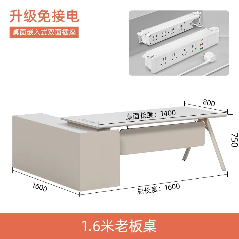 طاولة رئيس بسيطة وحديثة، طاولة مدير أثاث المكاتب، طاولة مشرف وكرسي #5