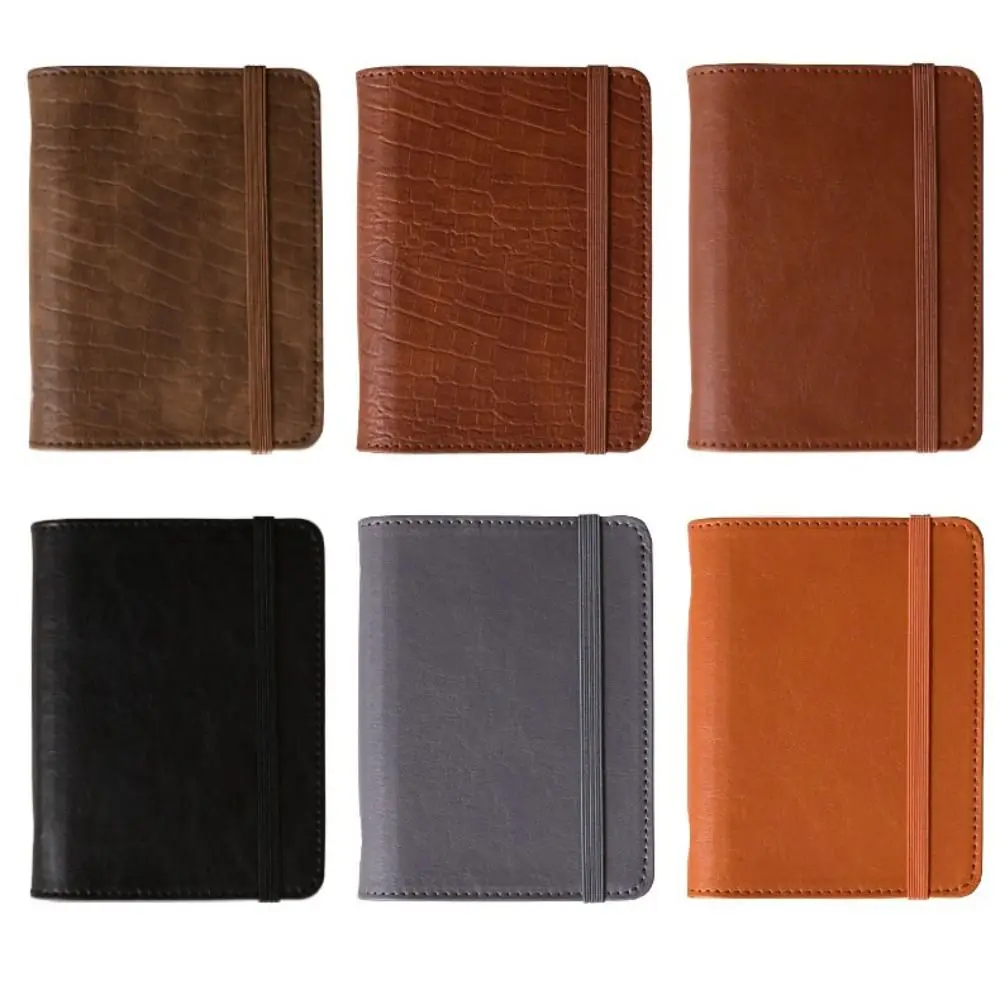 Fashion A8 Leather Binder Notebook Blank Line 5 Holes Mini Diary Planner 80Sheets Schedule Memo Pads Student