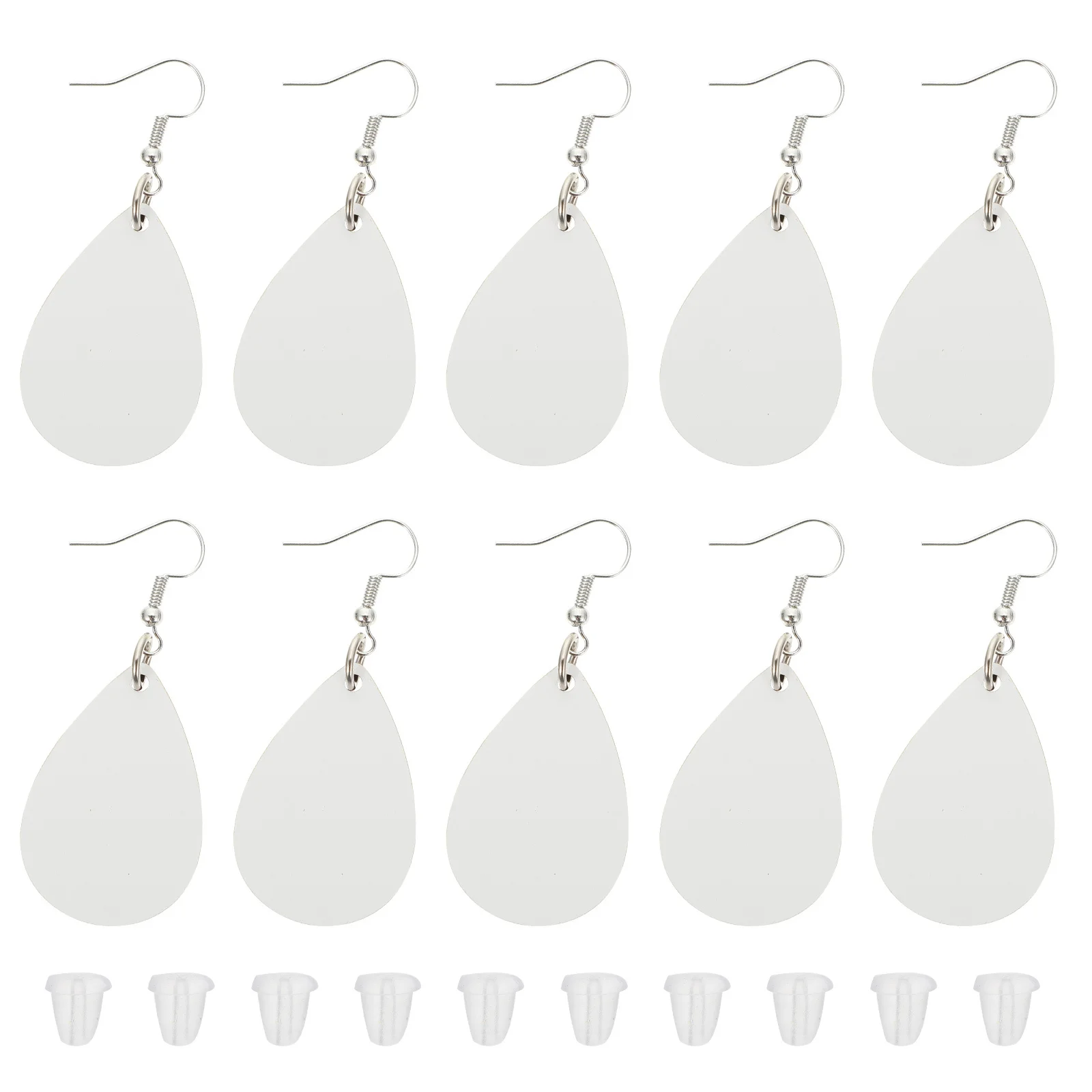

1 set Diy Sublimation Blanks Wooden Earring Hooks Handmade Decorative Jewelry Craft Supplies Durable Creative Design For