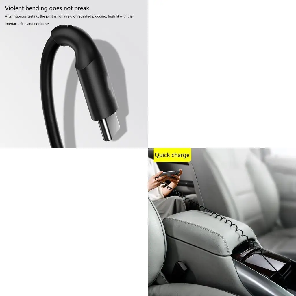 USB C Cable Phone Charging Cable Stretching Cord Accessories
