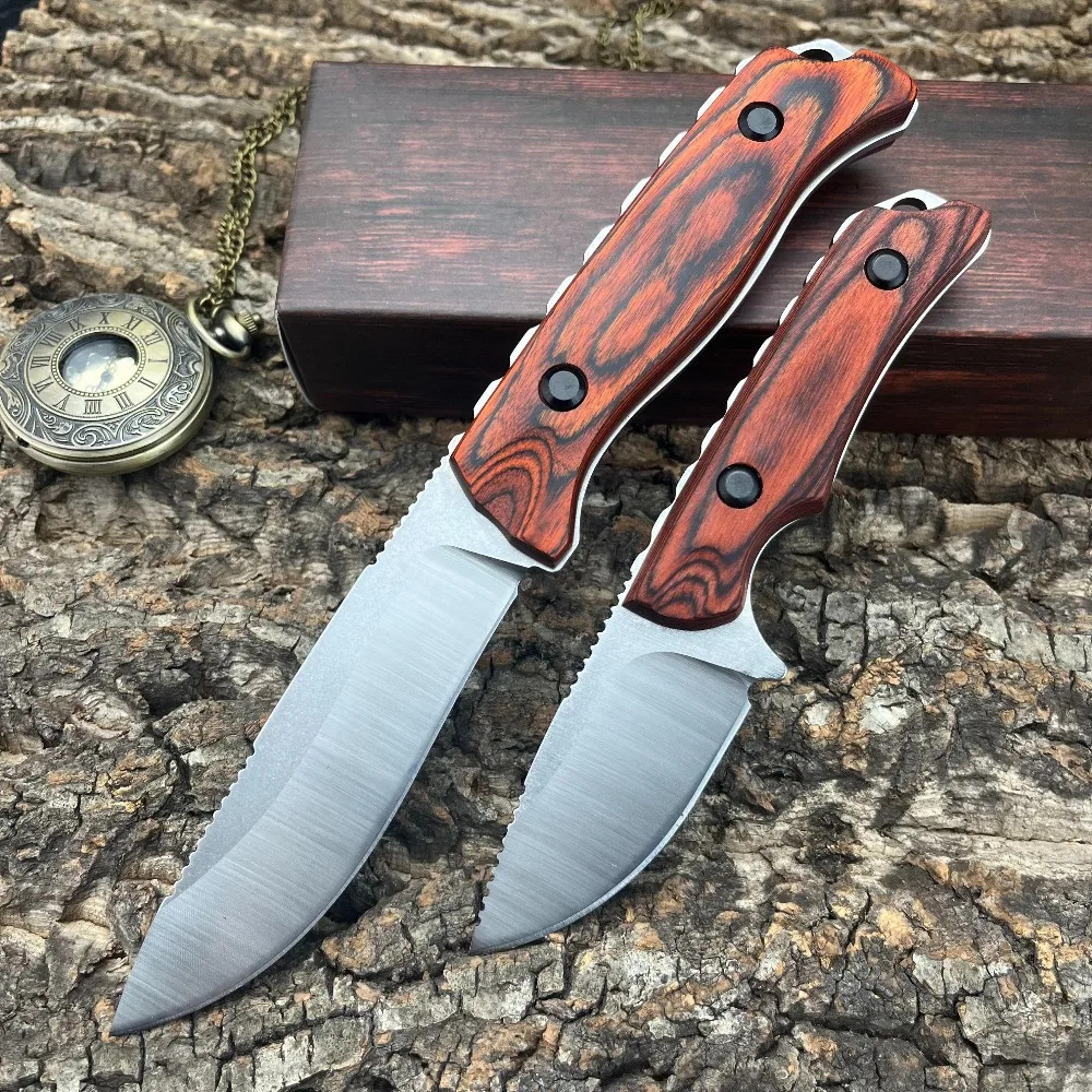 Saddle Mountain BM 15002 Hidden Canyon Hunter 15017 Outdoor Fixed Blade Knife CPM-S30V with Leather Sheath Camping Fishing