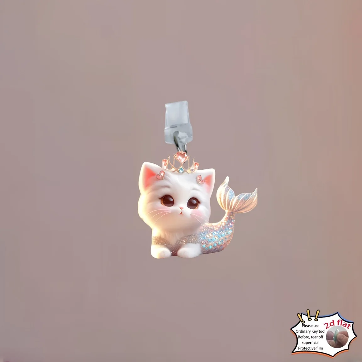 Phone Dust Plug Exquisite Type-C Dust Plug Mermaid Tail Kitten Dust Plug Cute For Mobile Devices Android Phones Iphone