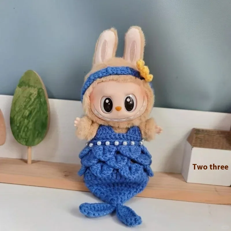 

Labubu Generation Summer Black Leather Labubu Velcro High Beauty Baby Clothes Doll Clothes Changing Trendy Cool Clothes Bjd