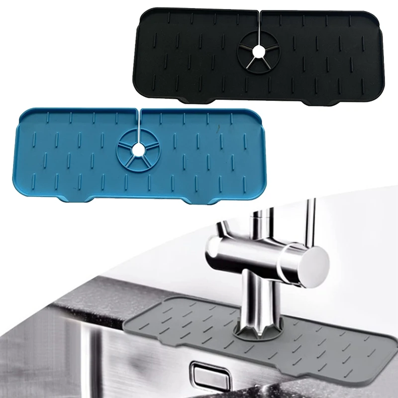 Silikon Wasserhahn Griff Tropf fänger Tablett Wasserhahn Matte Drain Pad Splash Pad wieder verwendbare Küchen spüle Arbeits platte Schutz