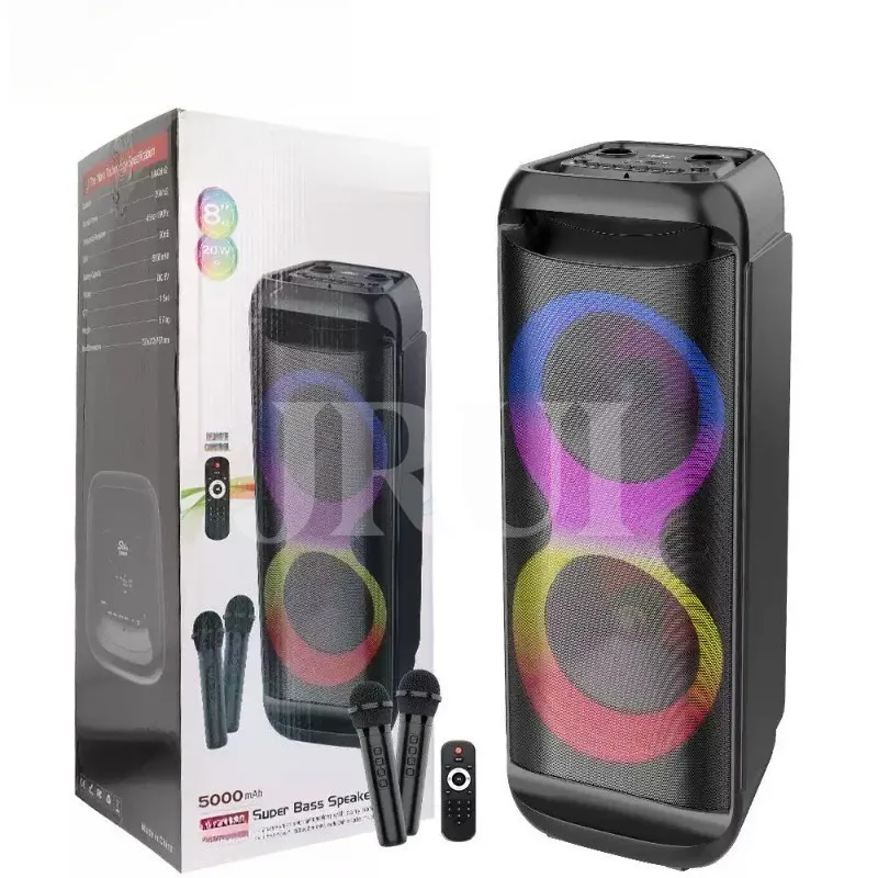 Outdoor Portable Karaoke Audio System Touch Screen Player Heavy Bass Sound Box With Microphone For Square Dance And Party Events