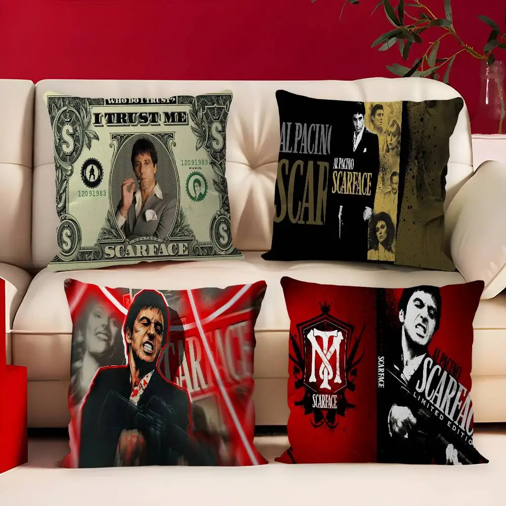Classic Film S-Scarface Cushion Cover Pillowcase Upholstery Sofa Throw Pillow Home Decor Pillowcas