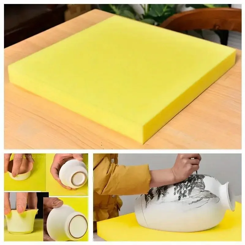 High Density Ceramic Sponge Mat 45×45  Inch - Thick Absorbent Desk Pad for Painting Crafts
