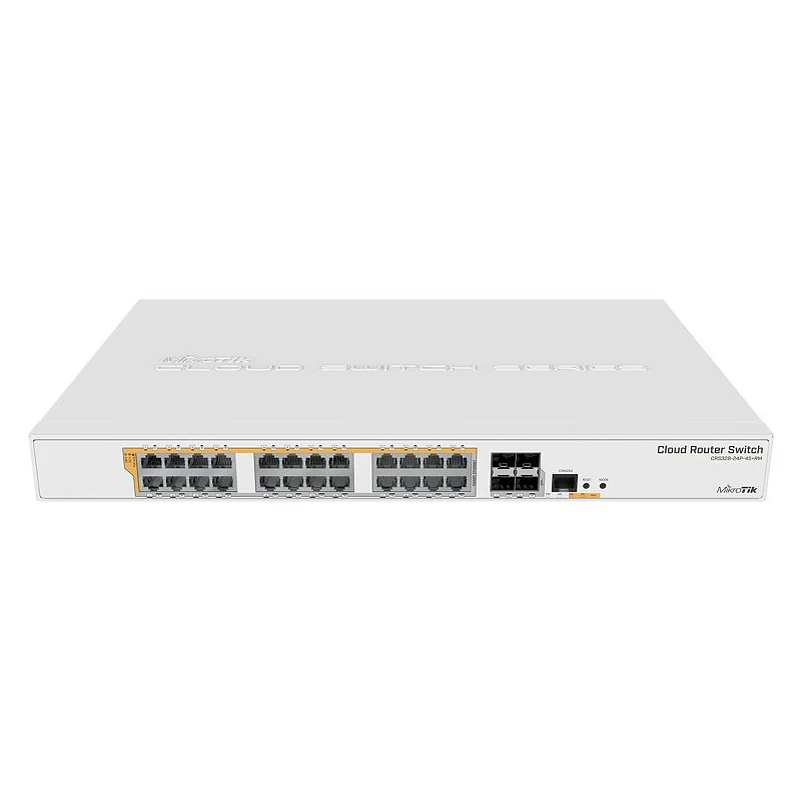 Mikrotik CRS328-24P-4S+RM 24 Port Gigabit Ethernet Router/Switch With Four 10Gbps SFP+ Ports In 1U Rackmount Case