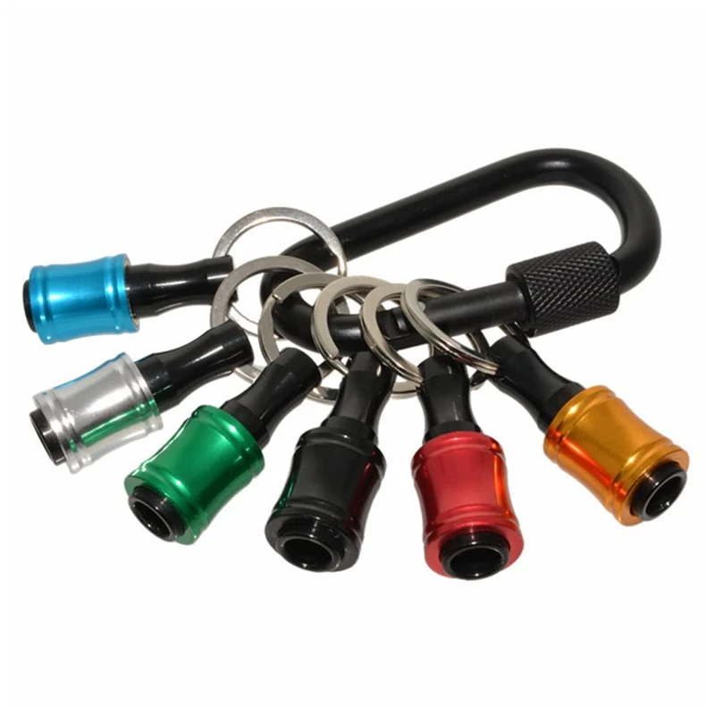 Porte-clés porte-embouts à tige hexagonale, barre d'extension porte-clés, porte-embout de tournevis, adaptateur de douille, 1/4 ", 12 pièces