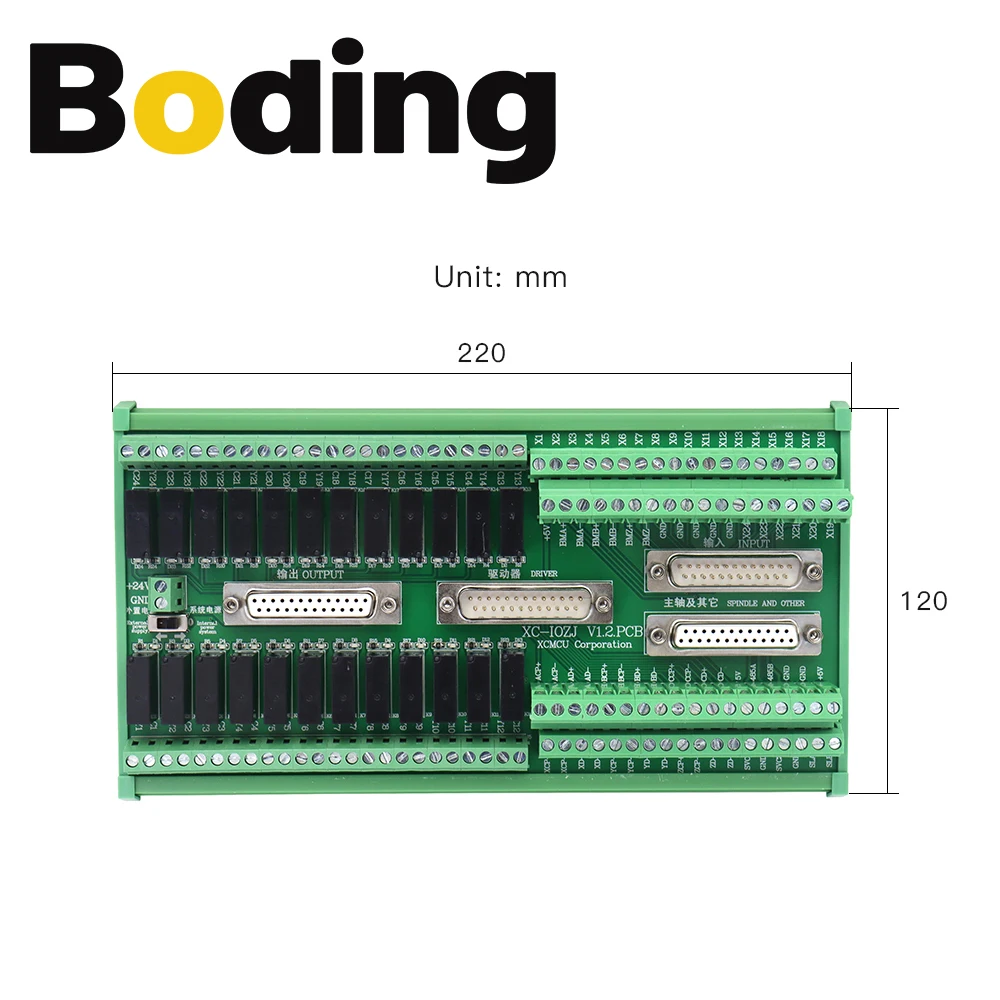 Imagem -02 - Boding-cnc io Expansão Board para Cnc Control System Xc809d