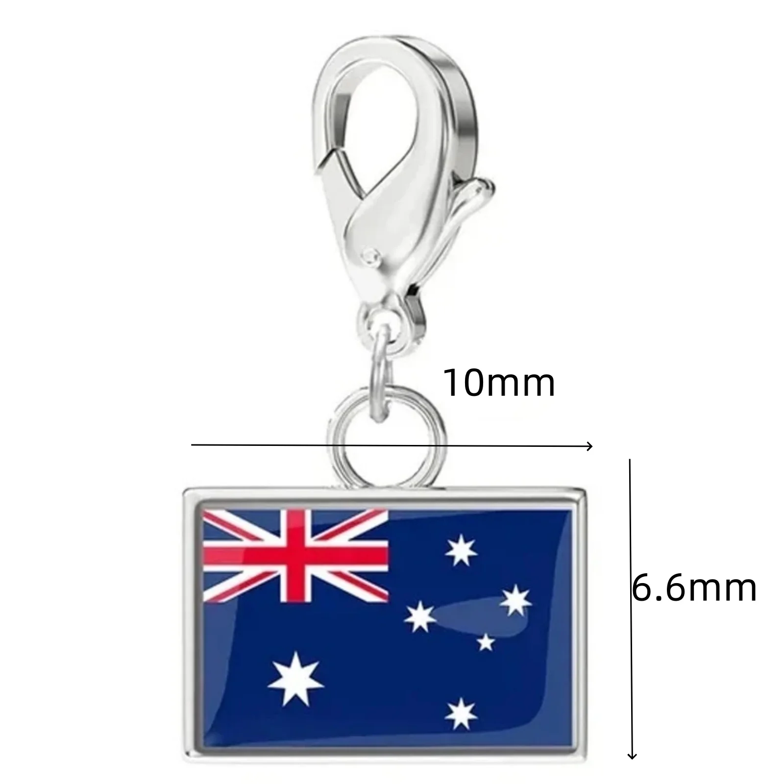 Flaggen-Karabinerhaken Stahlanhänger Edelstahl Mode Französische Deutsche Nationalflagge Anhänger DIY Armband Schlüsselanhänger Geschenk – Detail 6