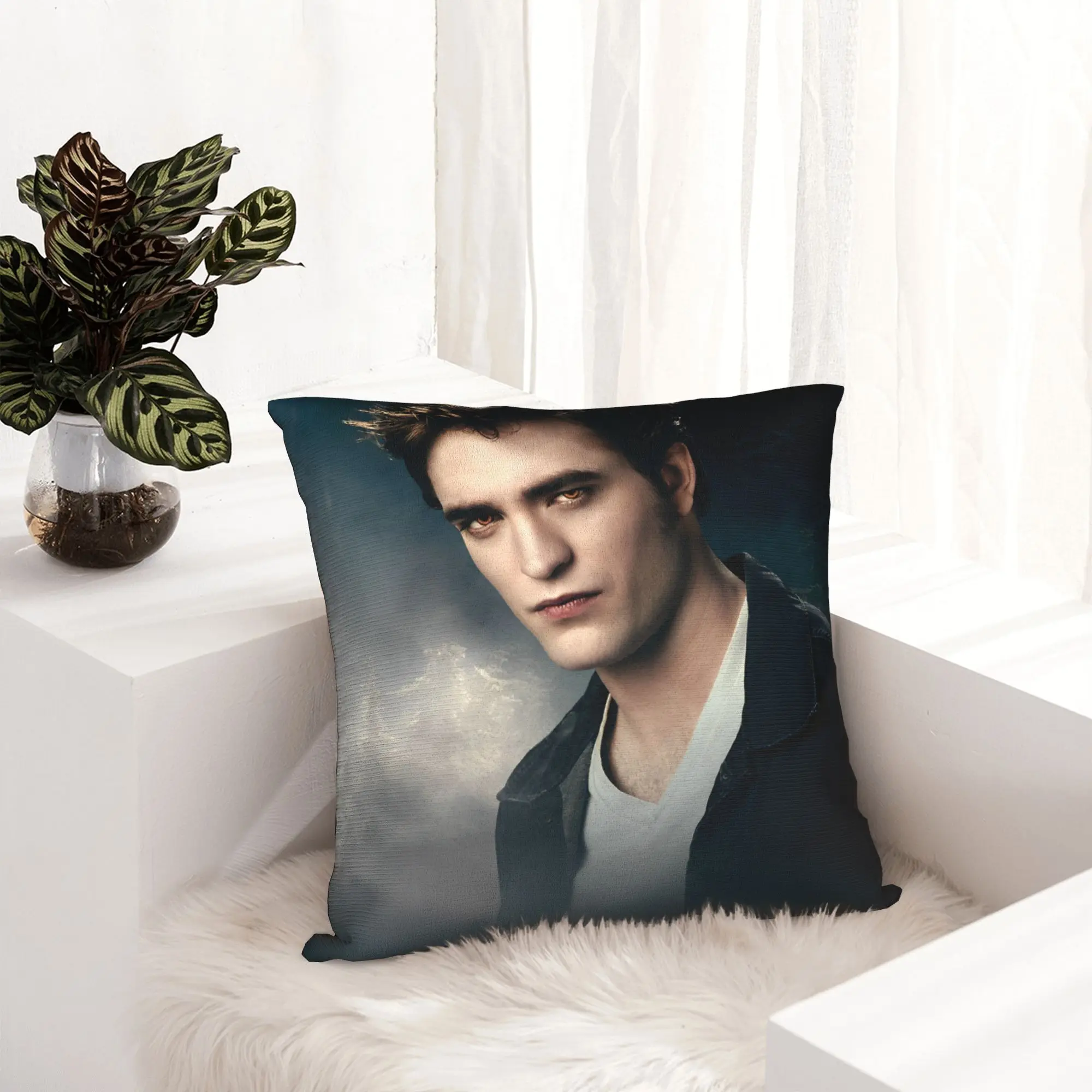 Twilight Edward Pillowcase Soft Cushion Cover Decorations Edward  Throw Pillow Case Cover Home Square