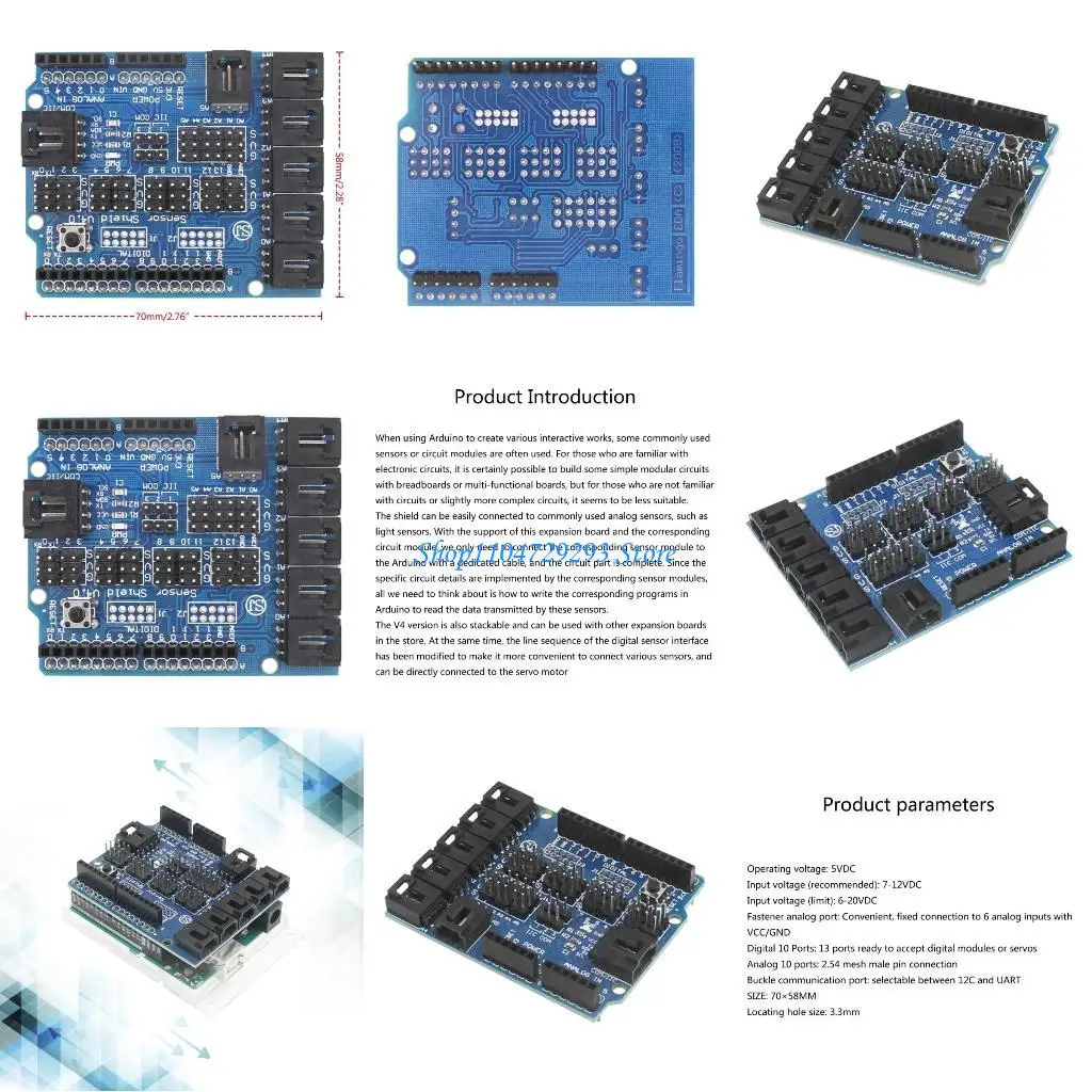 

Y2GD Electronics Sensors Shield V4.0 Digital Analog Module Expansion Development