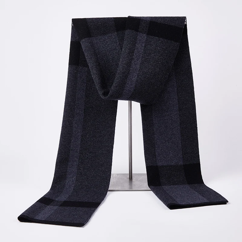 2024 New Luxury Winter Warm Plaid Scarf Men Women Cashmere Scarves Casual 100% Wool Scarfs Man Business shawls Pashmina