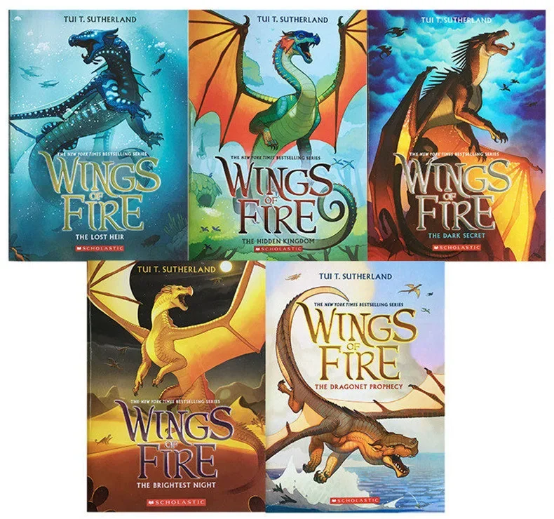 10 libros Wings of Fire, historia de aventura para niños, libro de puente de ciencia ficción, aprendizaje de inglés, juegos de libros de regalo en inglés