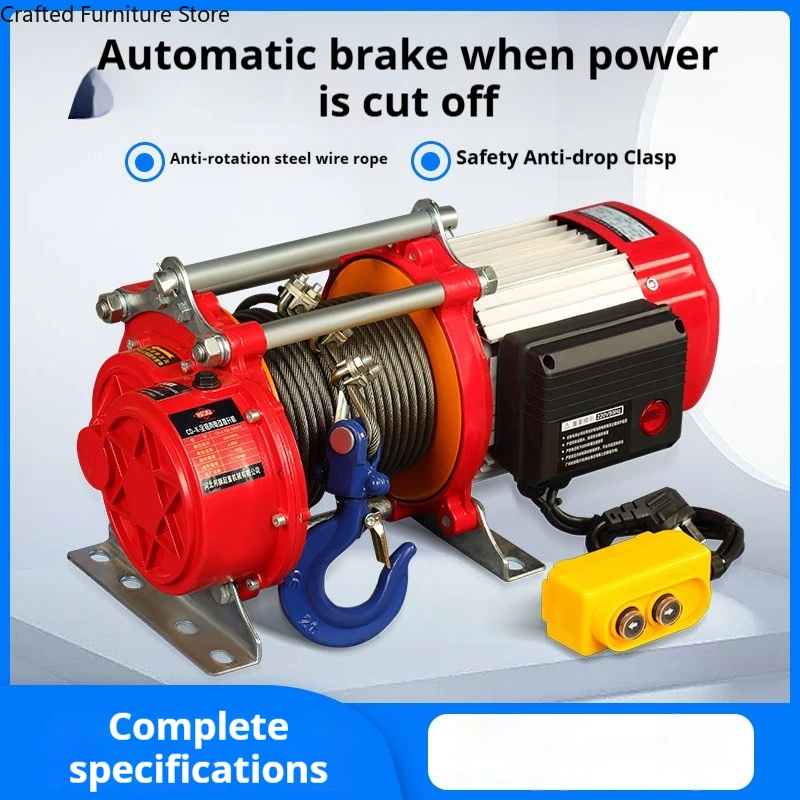 Thickened Body Winch Wireless Remote Control Small Electric Hoist Winch Lifting Lowering Commercial Machinery Wciągarka ZY60JYJ