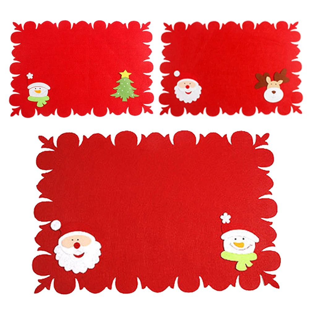 

Christmas Mats Placemats Premium Elegant Tableware Mat For Christmas Dining Decor Tableware Mat for Holiday Red
