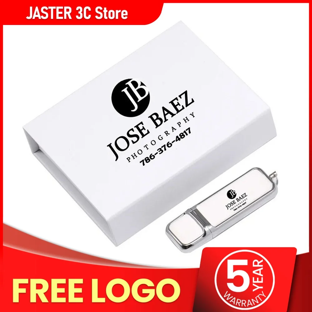 

JASTER custom logo colour print leather usb 2.0 memory sticks flash drive pendrive 64GB 32GB 16GB 8GB 4GB gift