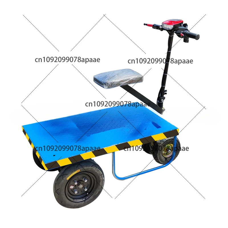 Folding Electric Flat Truck Trolley Pulling Goods Trolley Delivery and Handling