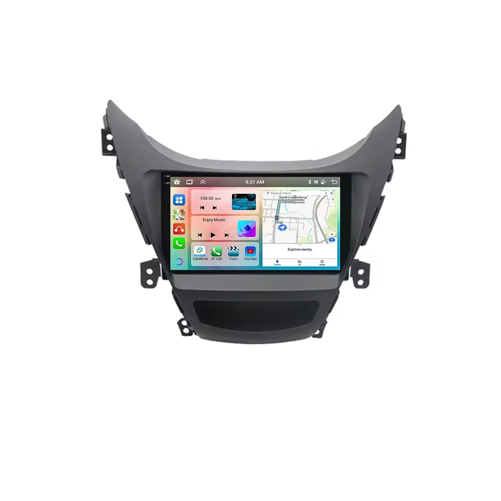 Android 14 CarPlay Android Auto Radio for Hyundai Elantra Avante MD I35 2011 2012 2013 4G Car Multimedia GPS Navigation 4G+WIFI