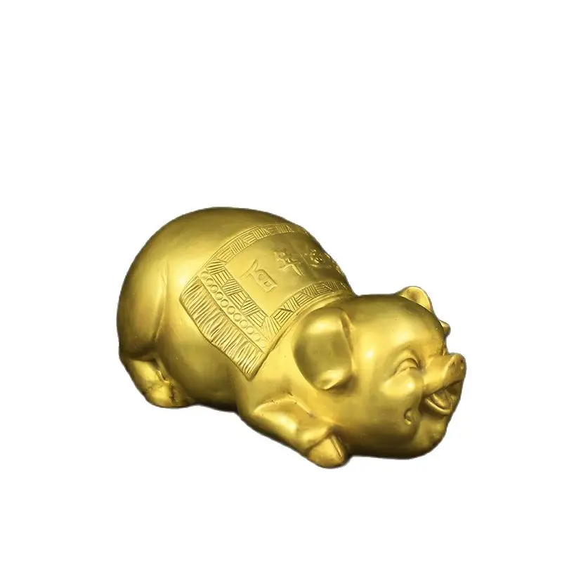 21CM Centennial Golden Pig Bronze Statue