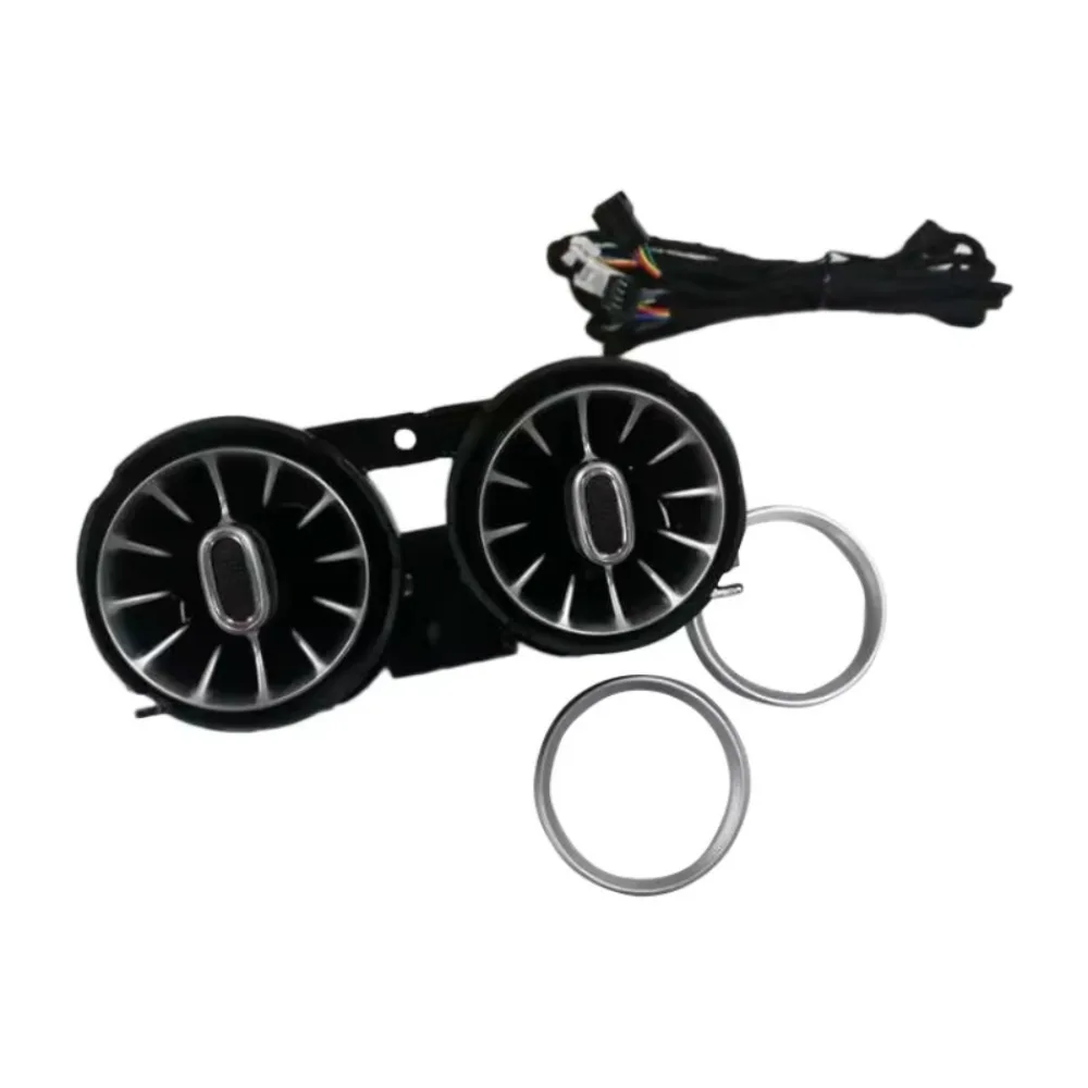 unique HYDAUTOA  3 CoLOrs Rear Air Conditioning Vent LED Turbine with Ambient Lightfor Mercedes Benz C Class W205 2015-2021