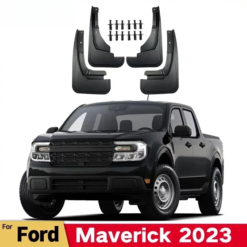 MudFlaps For Ford Maverick 2022 2023 XL XLT LARIAT Mudguards Mud Flaps Splash Guards Front Rear Wheels Fender Car Accessories