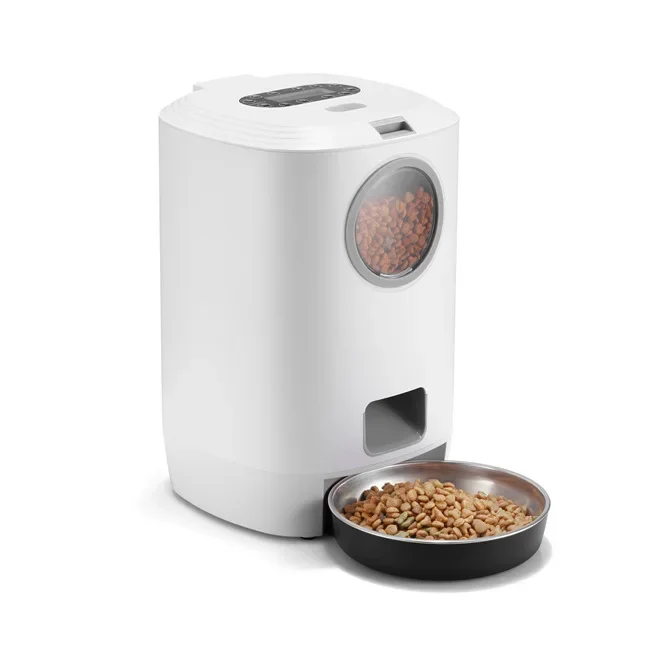 4.5L Pet Automatic Feeder Cross-border Spot 4 Meals 80 Copies Dual Power Recording Smart Cat And Dog Feeding