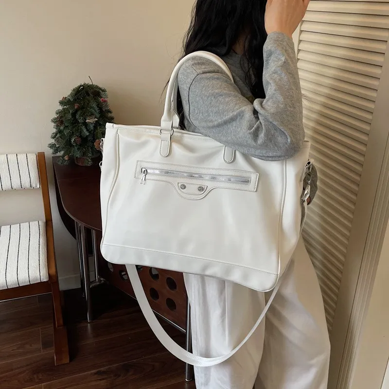 large-capacity-women's-tote-bag-2026-new-simple-pure-color-high-end-white-business-commuter-single-shoulder-handbag