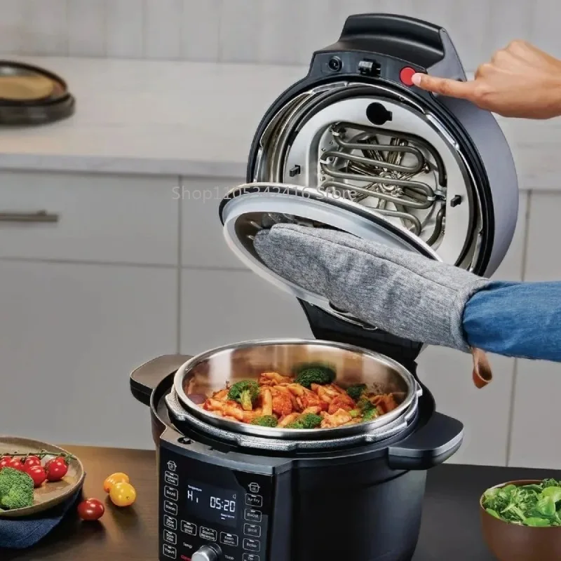 13-in-1 Multi Cooker Air Fryer Pressure Cooker Combo with Crisping Lid for Saute Slow Cook Bake SteamWarmRoastDehydrateHomeMeals