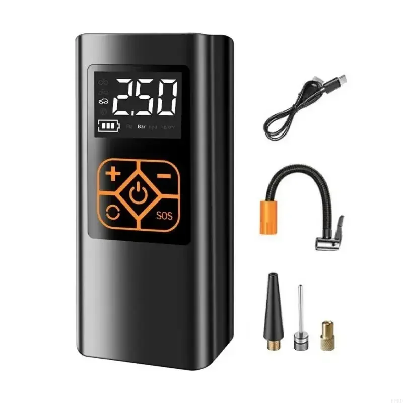 

Digital Car Air Compressor Portable Electric Tire Inflator Pump Wired for Motorcycle Bike Car Tyre Balls