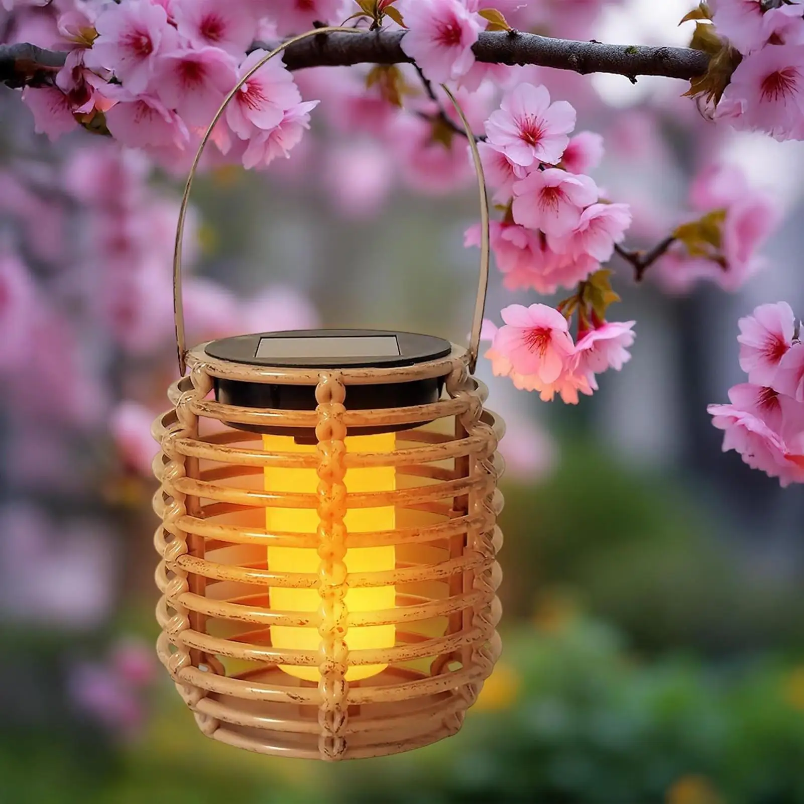 

Outdoor Solar Lights Suspending Lantern Solar Lights Outdoor Rattan Waterproof Decorative Lantern For Yard Patio Pathway Trees