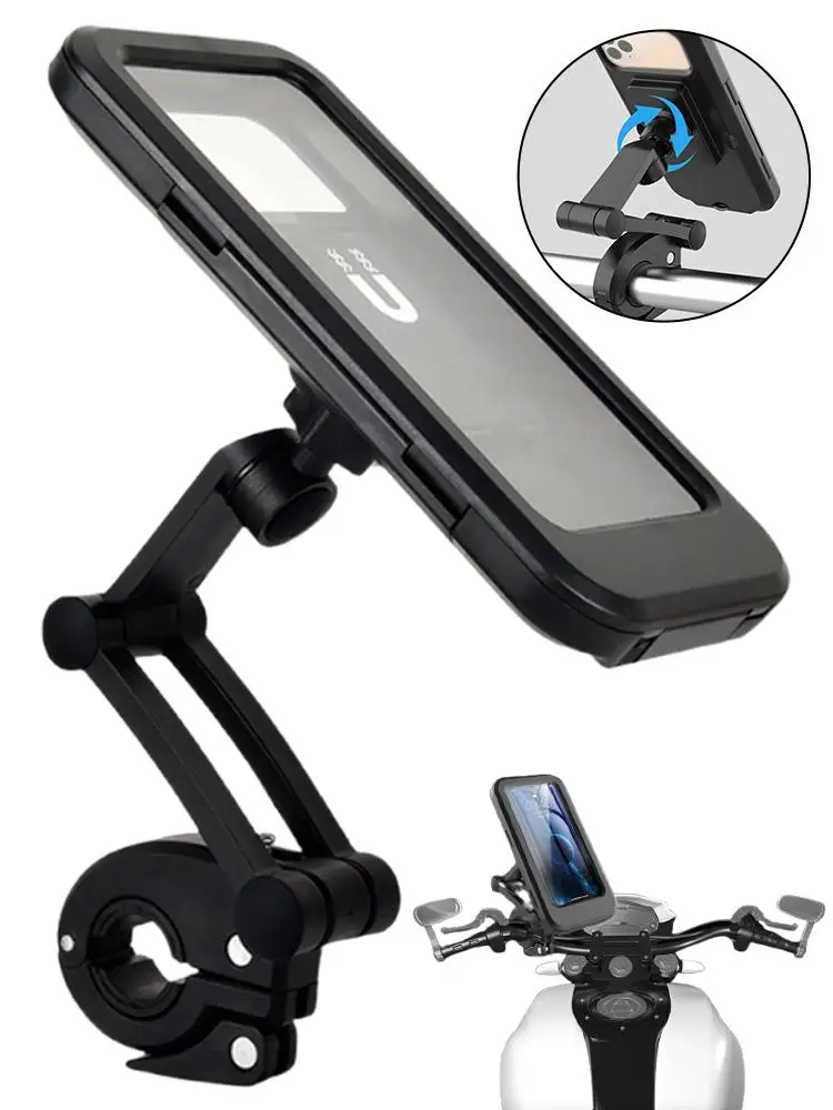 AliExpress NONE Waterproof Motorcycle Phone Mount 360° Swivel Bicycle Handlebar Cell Phone Holder Universal Scooter Bike GPS Support Stand