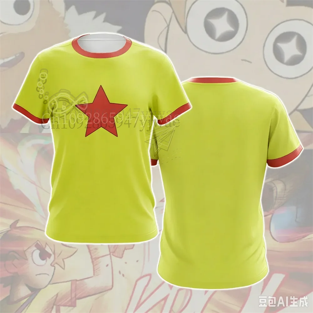 Scott Pilgrim Takes Off Scott Cosplay T-Shirt 3d Printed Short Sleeved Sports Quick Drying Top Anime Tee Unisex Beach T-Shirts