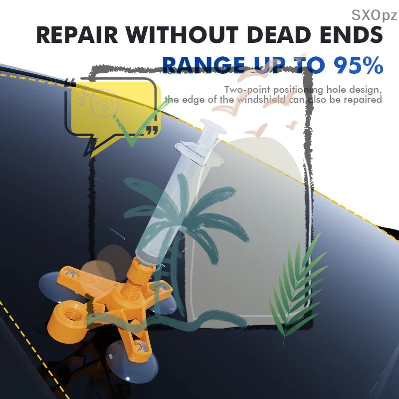 Windshield Car Crack Repair Kit DIY Window Mobile Screen Kit Glue Car Glass Scratch Crack Repair Accessories Clean Neat