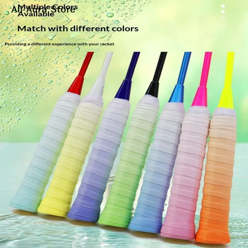 Gradient Color Sport Overgrip Tape Tennis Overgrip Sweatband Badminton Racket Grip Sweat Band Padel Shock Absorption Grip Tape