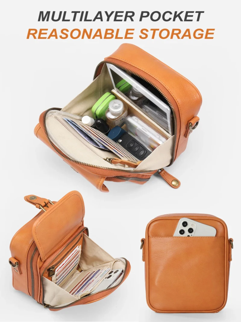 Vintage Design PU Leather Crossbody Shoulder Bags for Women Spring Retro Branded Handbags and Purses Ladies Mobile Phone sac