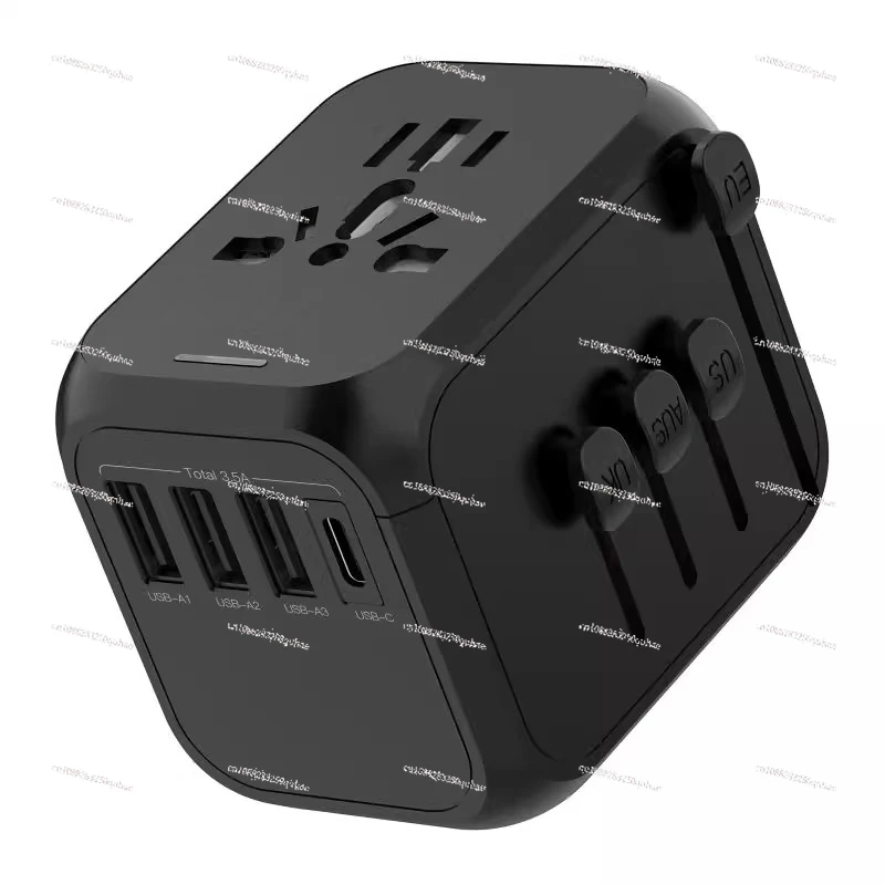 Universal Travel Adapter,International European Travel Plug Adapter with SL-309C(3.4A)3USB+1PD, Worldwide Power Adaptor Charger