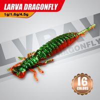 4/8/10pcs Larva Soft Lures Artificial Lures 50mm/62mm/85mm Fishing Worm Silicone Bass Pike Minnow Swimbait Jigging Plastic Baits