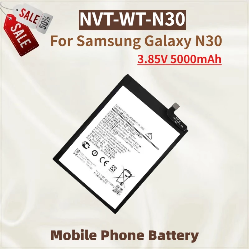 

High Capacity NVT-WT-N30 Phone Battery 3.85V 5000mAh For Samsung Galaxy N30 Brand New Replacement Battery