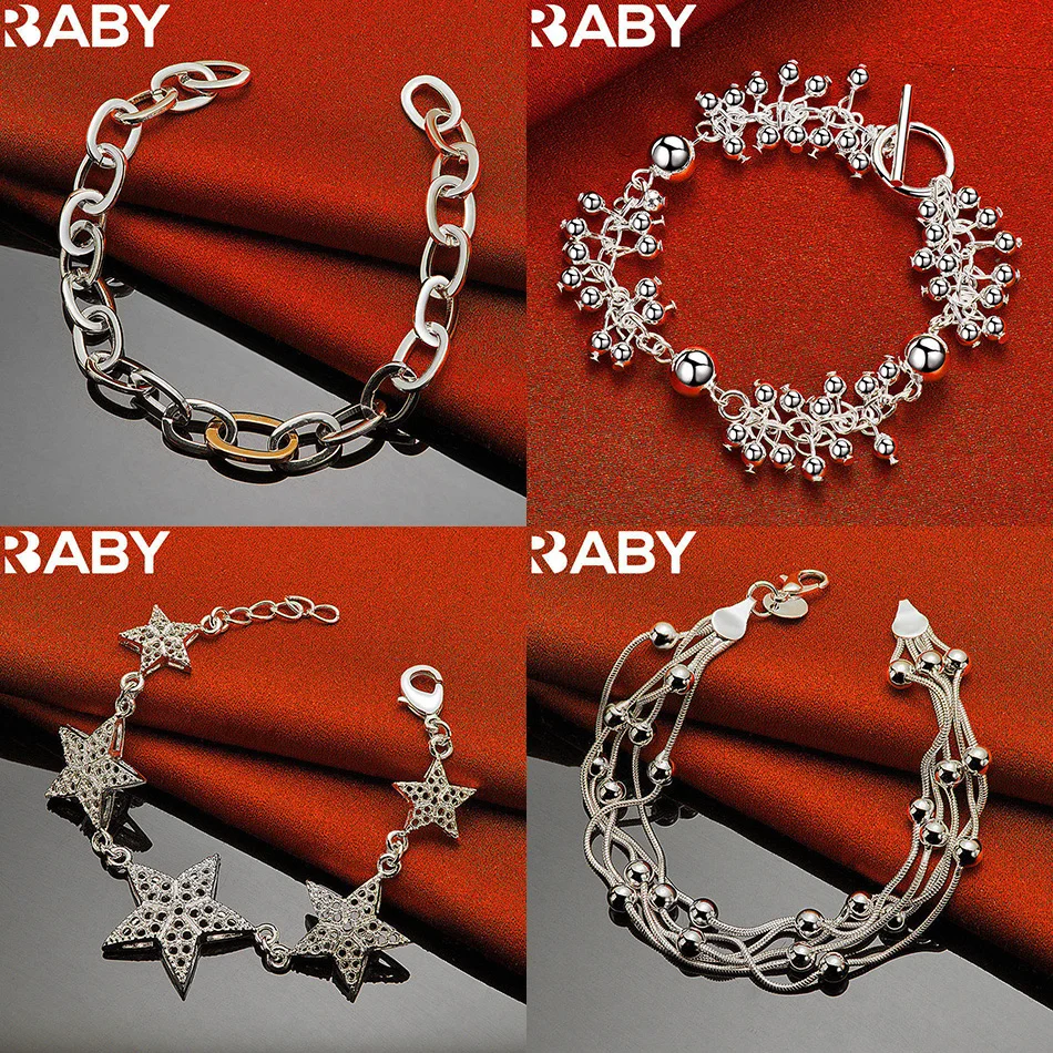 

URBABY 925 Sterling Silver Design Bracelets For Women Men Creativity Gifts Street All-match Party And Daily Wear