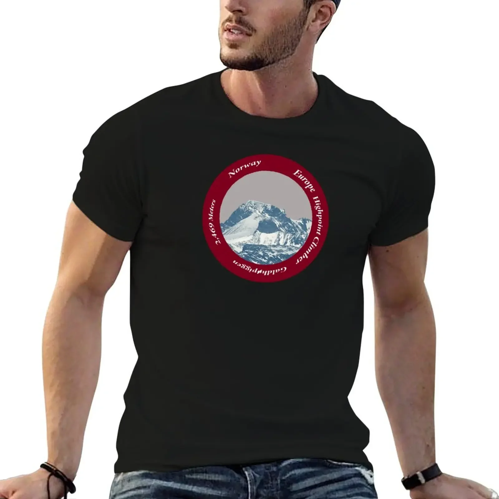 

Norway Europe Highpoint Climber T-Shirt vintage anime shirt anime clothes mens tall t shirts