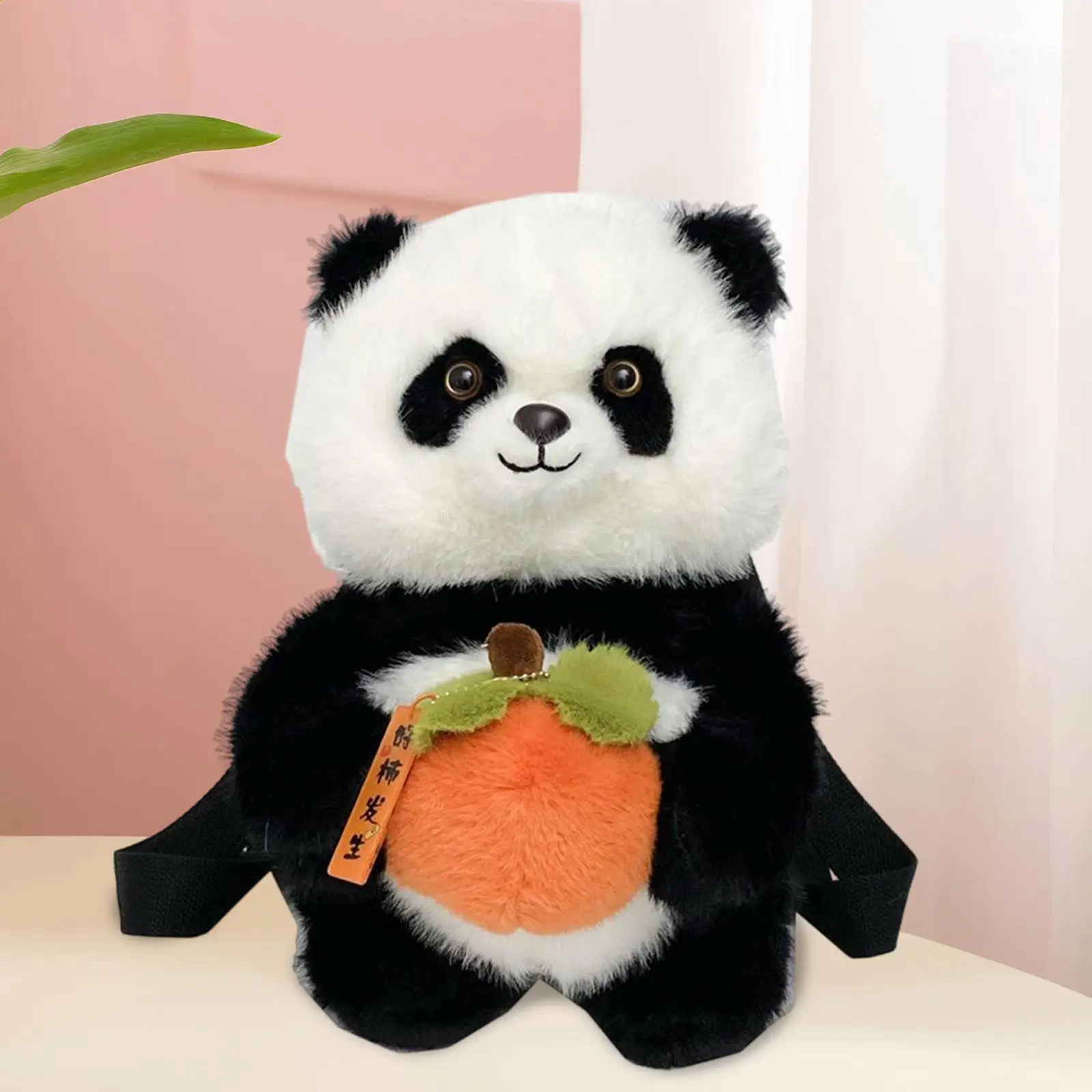 Panda Backpack with Adjustable Straps Cute Stuffed Panda Doll Cartoon Fashion