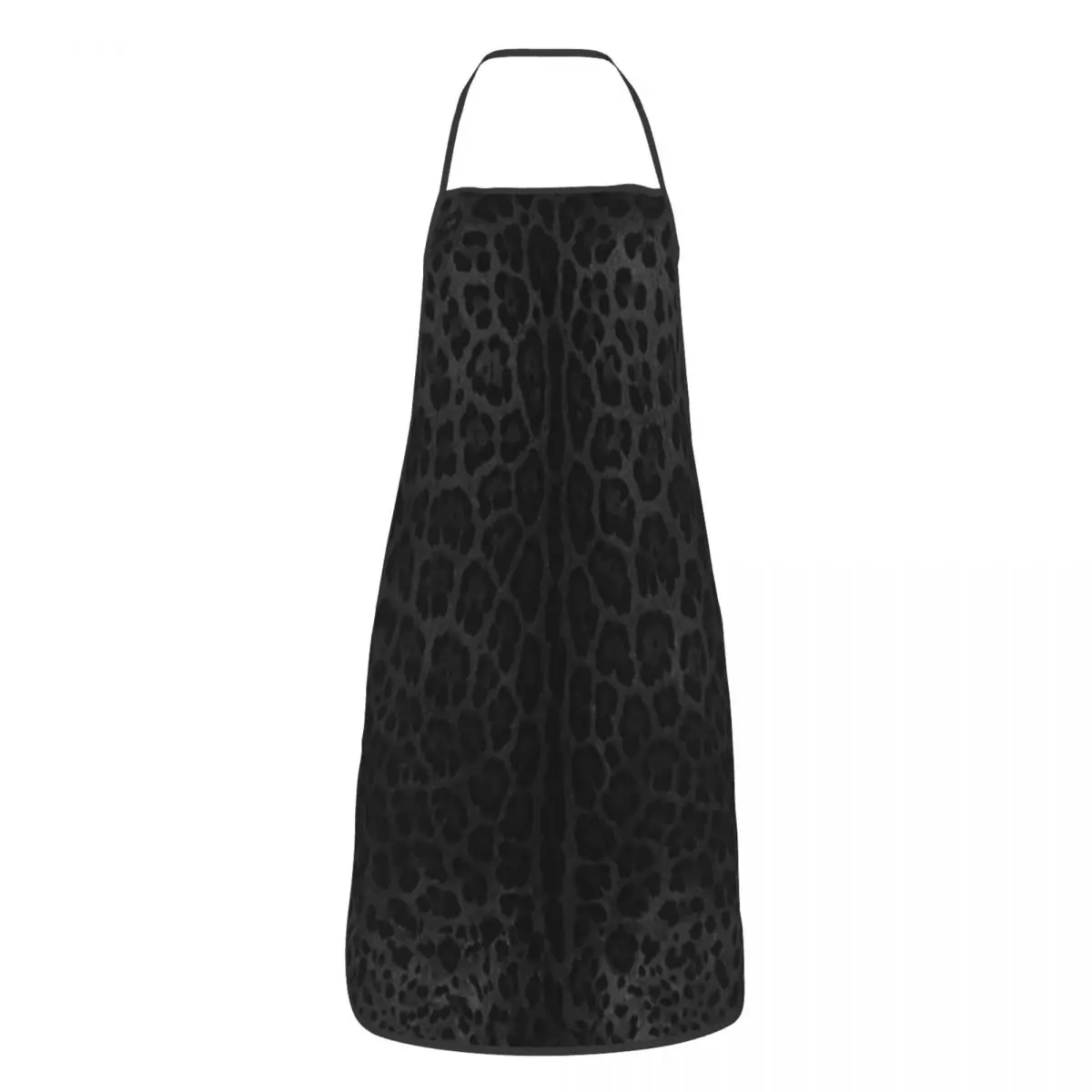 Black Leopard Print Skin Aprons Chef Cooking Baking Tablier Waterproof Bib Kitchen Cleaning Pinafore for Women Men Painting