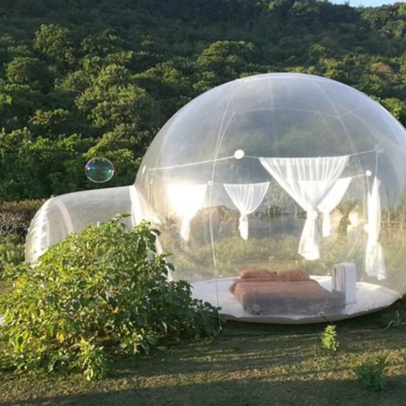 Outdoor Air Bubble House Cabin Camping Transparent Igloo Dome Clear Bubble Aufblasbares Zelt