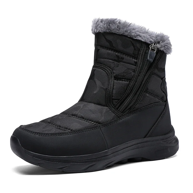 Couple High‑Top Snow Boots Men Winter Boots Warm Fluffy Thermal Outdoor Casual Shoes Men Cotton Shoes Plus Size Snow Footwear