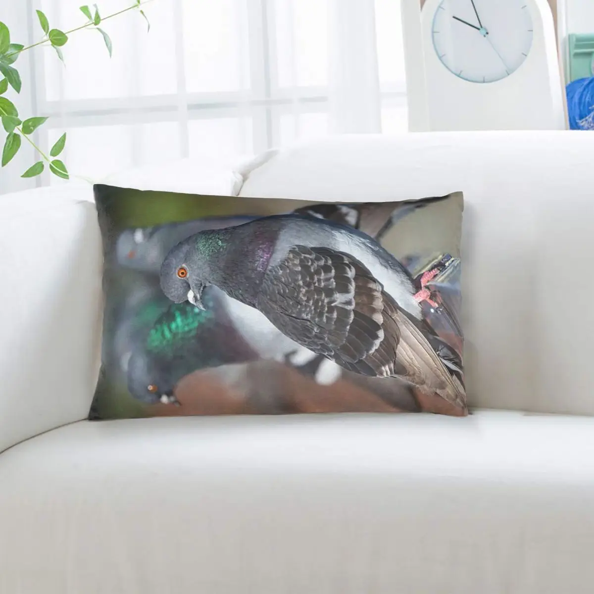 Gray Pigeons Rectangle Pillowcase Cushion Cover Decor Bedroom Bed Home Comfort Throw Pillow